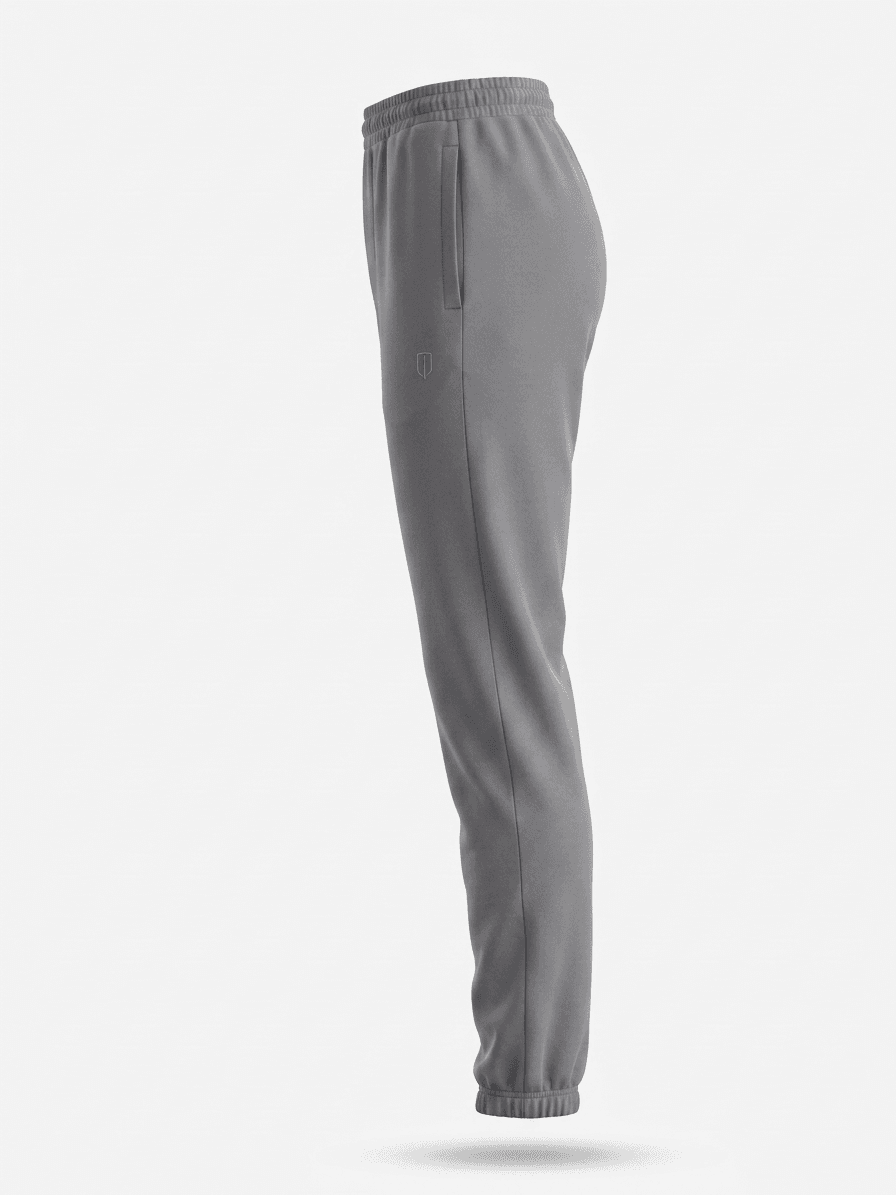 UNIPRO WOMEN-CLOSED HEM SWEAT PANTS-MELANGE LIGHT GREY