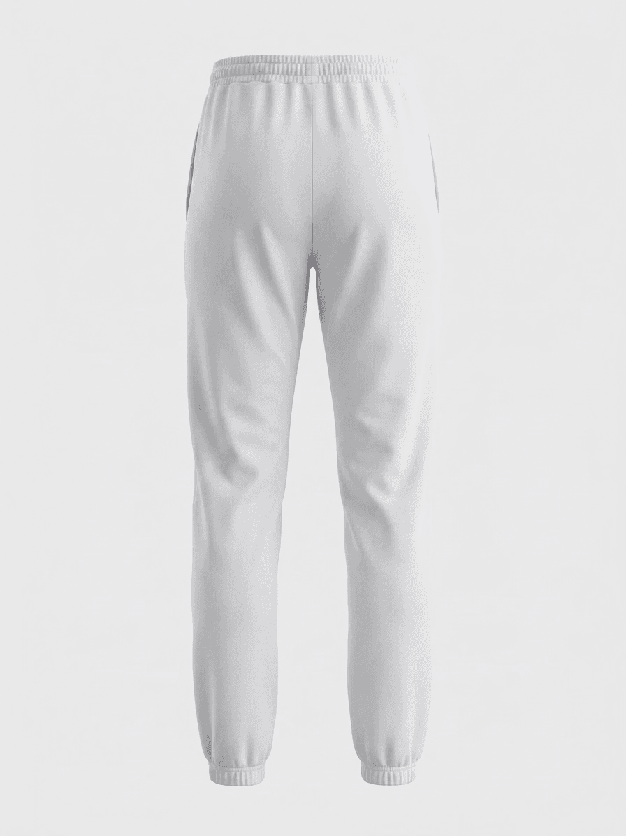 UNIPRO WOMEN-CLOSED HEM SWEAT PANTS-WHITE