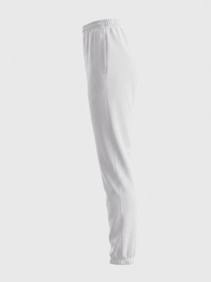 UNIPRO WOMEN-CLOSED HEM SWEAT PANTS-WHITE