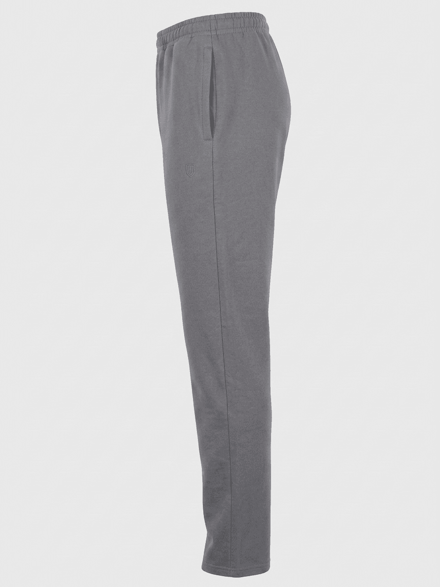 UNIPRO MEN-OPEN HEM SWEAT PANTS-MELANGE LIGHT GREY