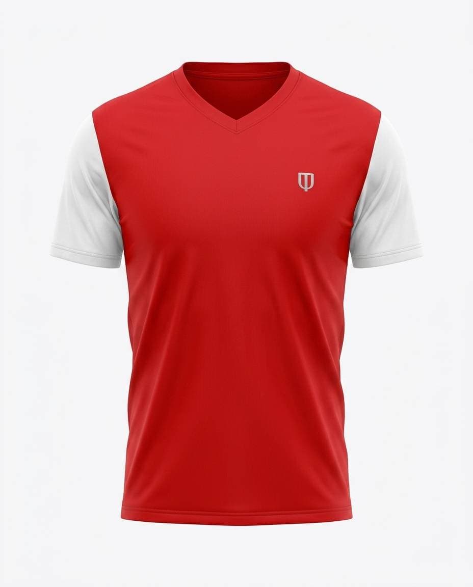 UNIPRO MEN-HD V-NECK SS TSHIRTS-RED