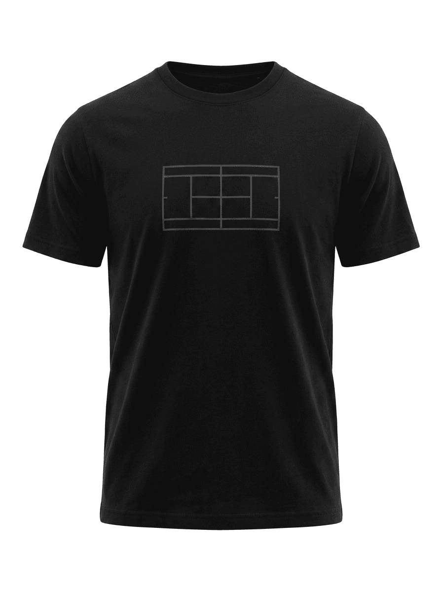 UNIPRO UNISEX-COURT SS TSHIRTS-BLACK