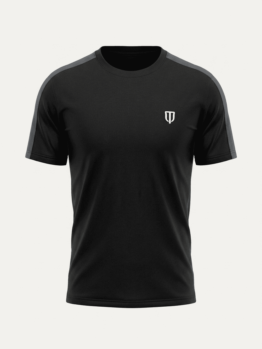 UNIPRO MEN-NK KAPPA SS TSHIRTS-BLACK