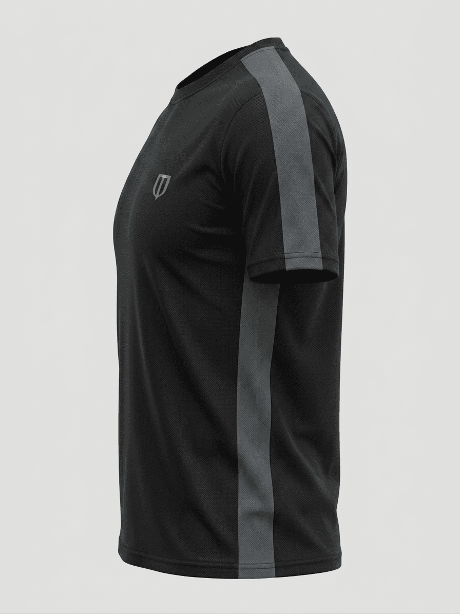 UNIPRO MEN-NK KAPPA SS TSHIRTS-BLACK