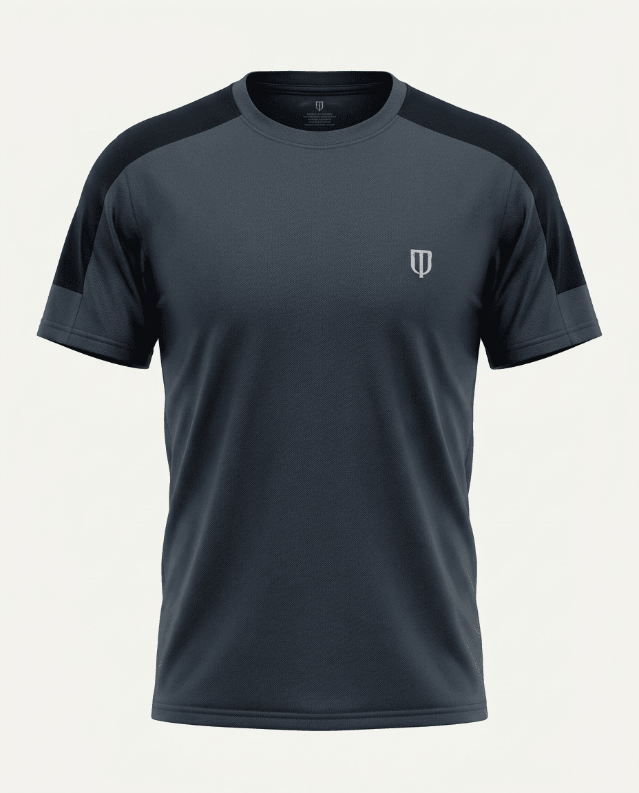 UNIPRO MEN-ORANGE POWER KAPPA SS TSHIRTS-ANTHRACITE