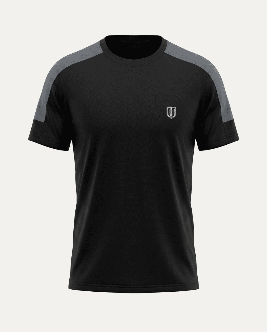 UNIPRO MEN-ORANGE POWER KAPPA SS TSHIRTS-BLACK