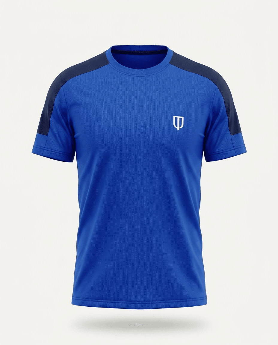 UNIPRO MEN-ORANGE POWER KAPPA SS TSHIRTS-BLUE