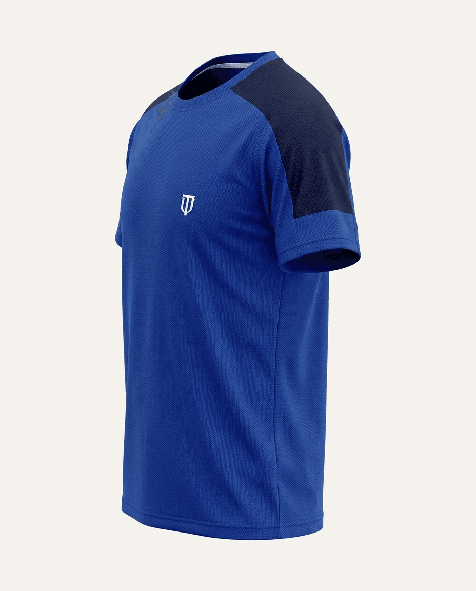 UNIPRO MEN-ORANGE POWER KAPPA SS TSHIRTS-BLUE
