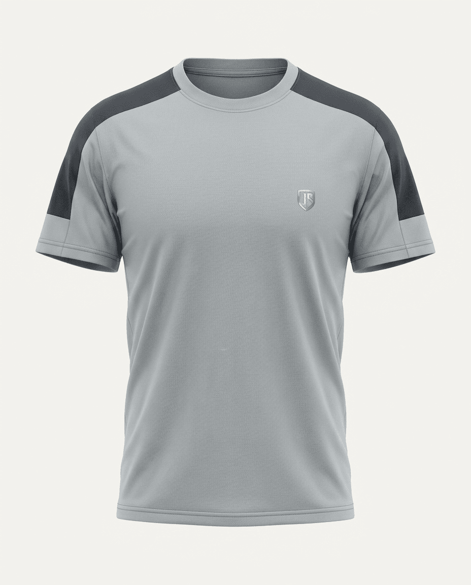 UNIPRO MEN-ORANGE POWER KAPPA SS TSHIRTS-GREY
