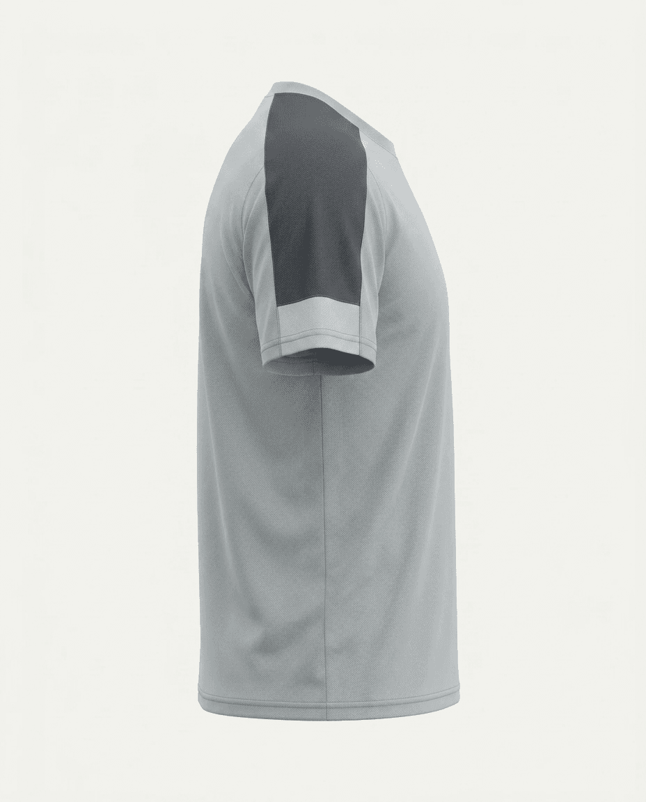 UNIPRO MEN-ORANGE POWER KAPPA SS TSHIRTS-GREY