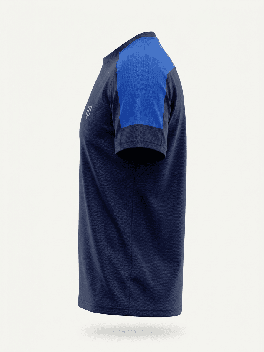 UNIPRO MEN-ORANGE POWER KAPPA SS TSHIRTS-NAVY