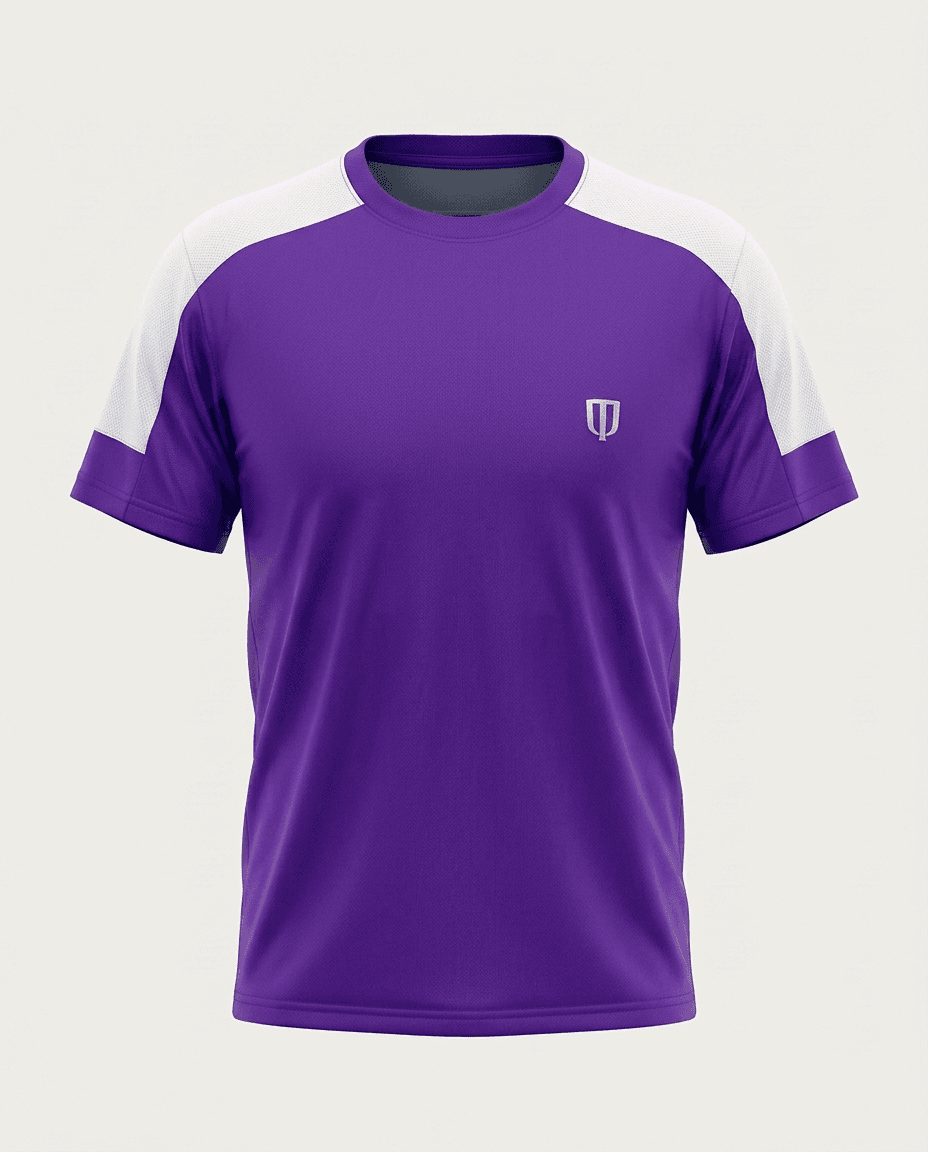 UNIPRO MEN-ORANGE POWER KAPPA SS TSHIRTS-PURPLE