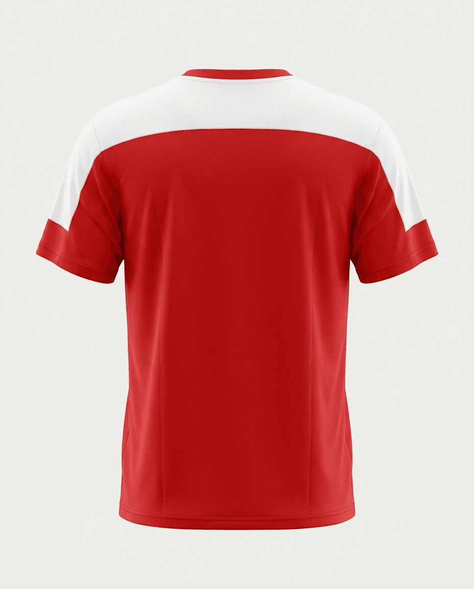 UNIPRO MEN-ORANGE POWER KAPPA SS TSHIRTS-RED