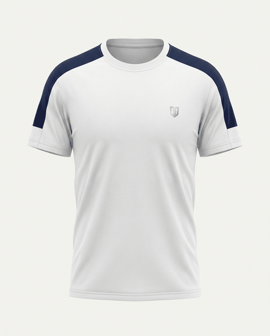 UNIPRO MEN-ORANGE POWER KAPPA SS TSHIRTS-WHITE
