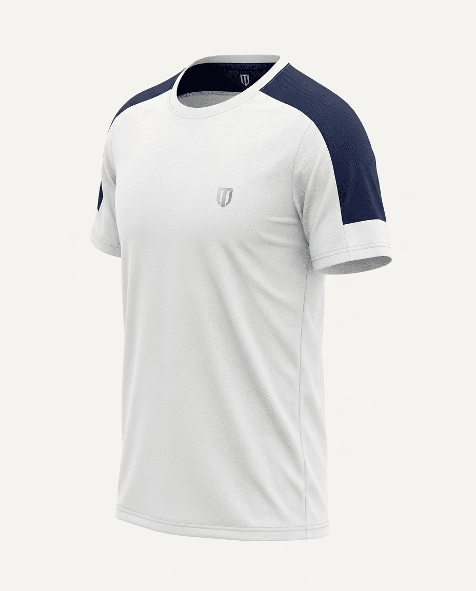 UNIPRO MEN-ORANGE POWER KAPPA SS TSHIRTS-WHITE