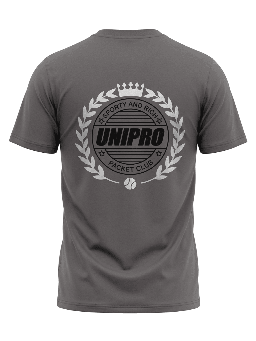 UNIPRO UNISEX-CROWN/PACKET CLUB SS TSHIRTS-ANTHRACITE