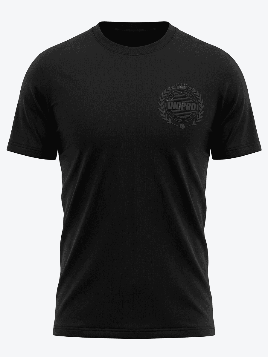 UNIPRO UNISEX-CROWN/PACKET CLUB SS TSHIRTS-BLACK