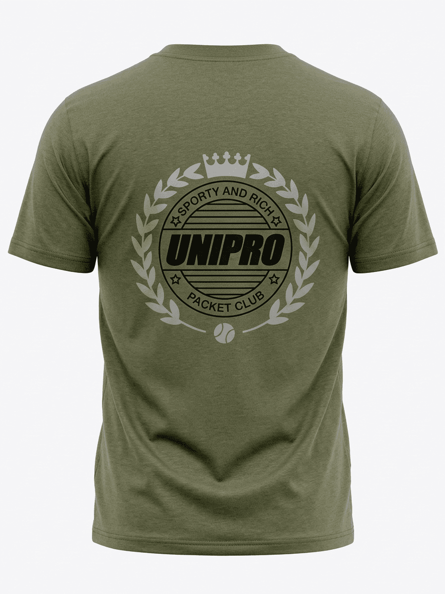 UNIPRO UNISEX-CROWN/PACKET CLUB SS TSHIRTS-DARK GREEN