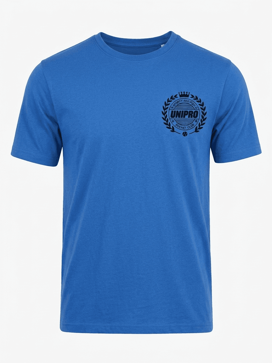 UNIPRO UNISEX-CROWN/PACKET CLUB SS TSHIRTS-HEATHER ROYAL