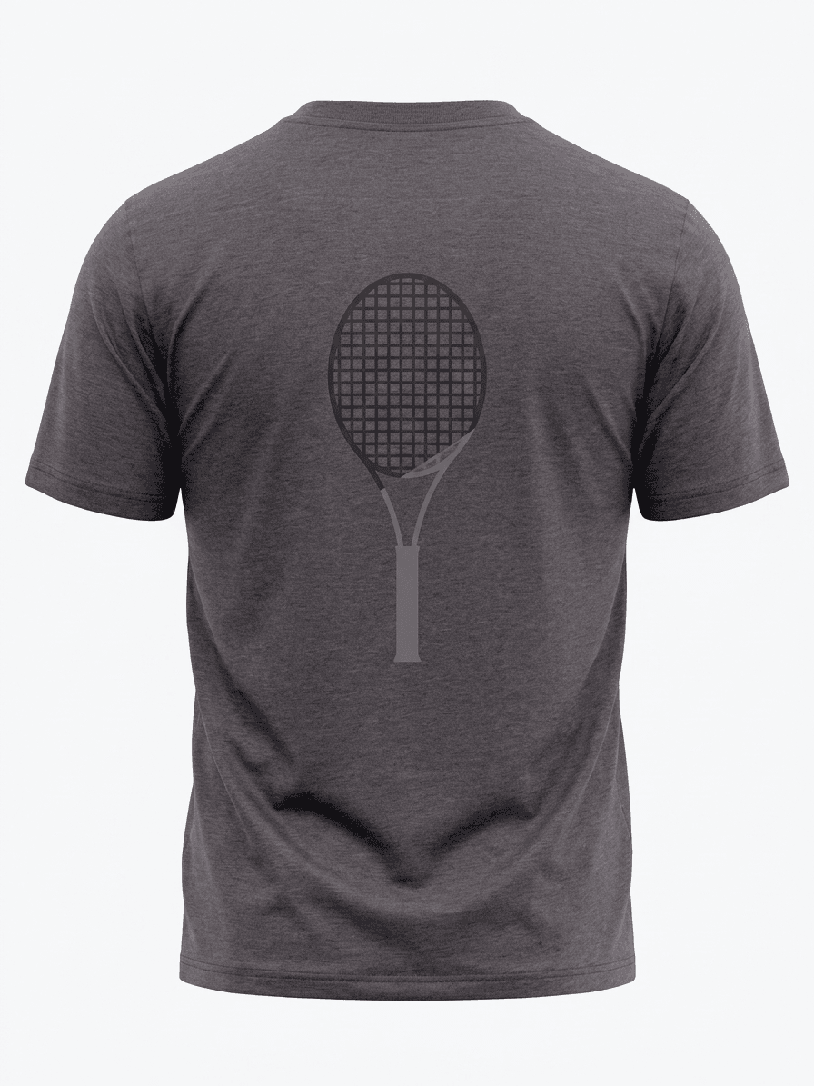 UNIPRO UNISEX-TENNIS RACKET SS TSHIRTS-ANTHRACITE