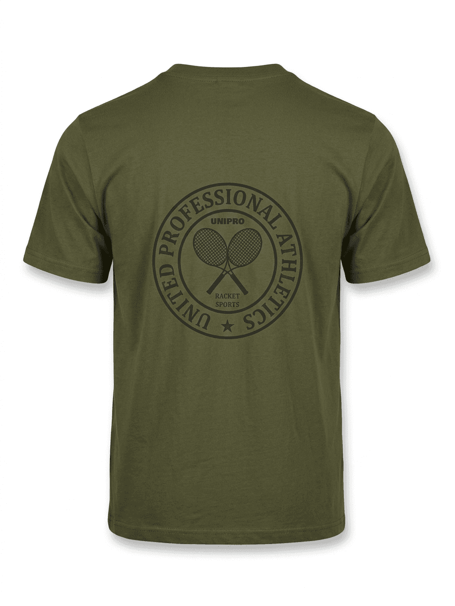 UNIPRO UNISEX-TENNIS CIRCLE LOGO SS TSHIRTS-DARK GREEN