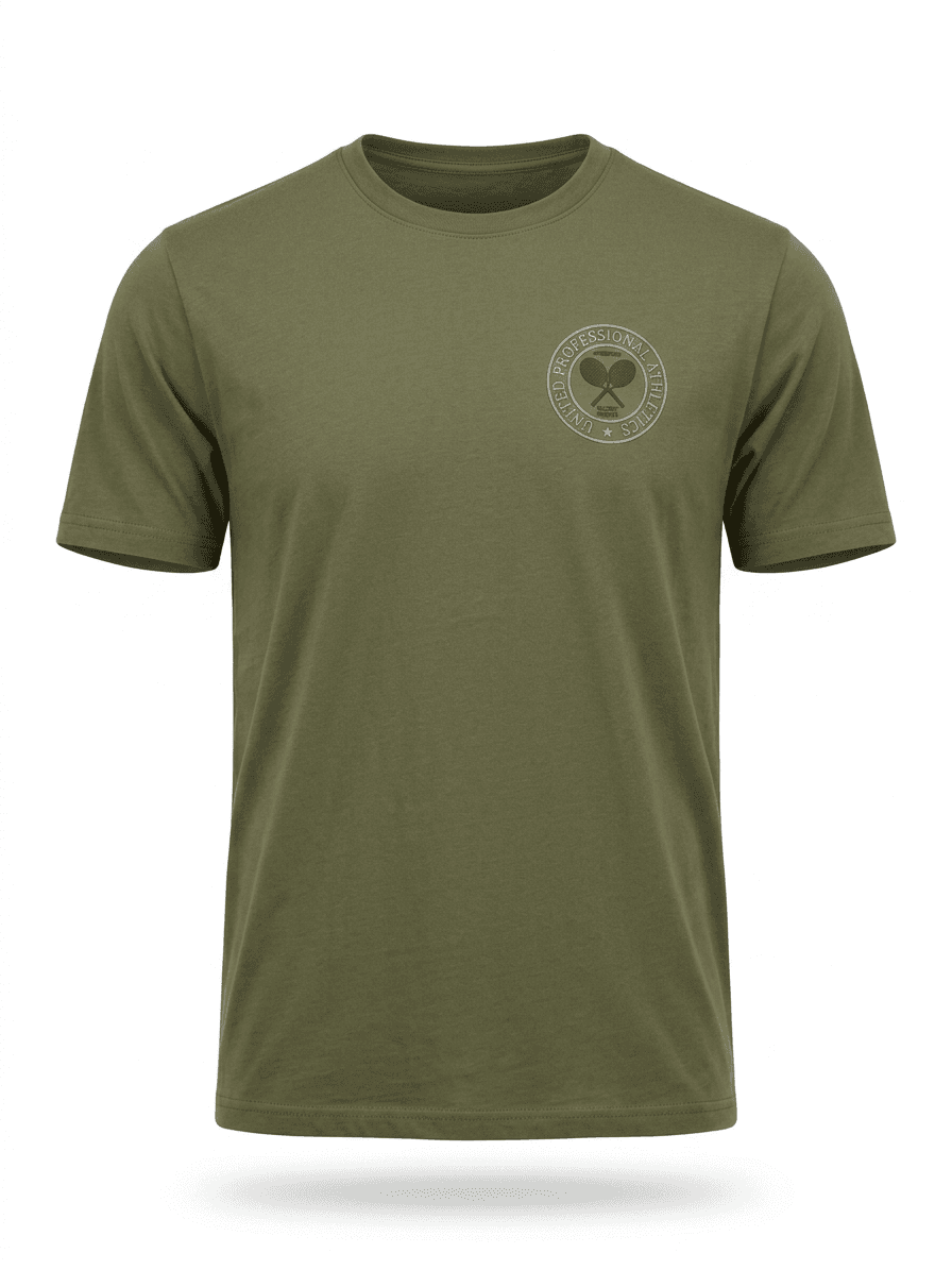 UNIPRO UNISEX-TENNIS CIRCLE LOGO SS TSHIRTS-DARK GREEN
