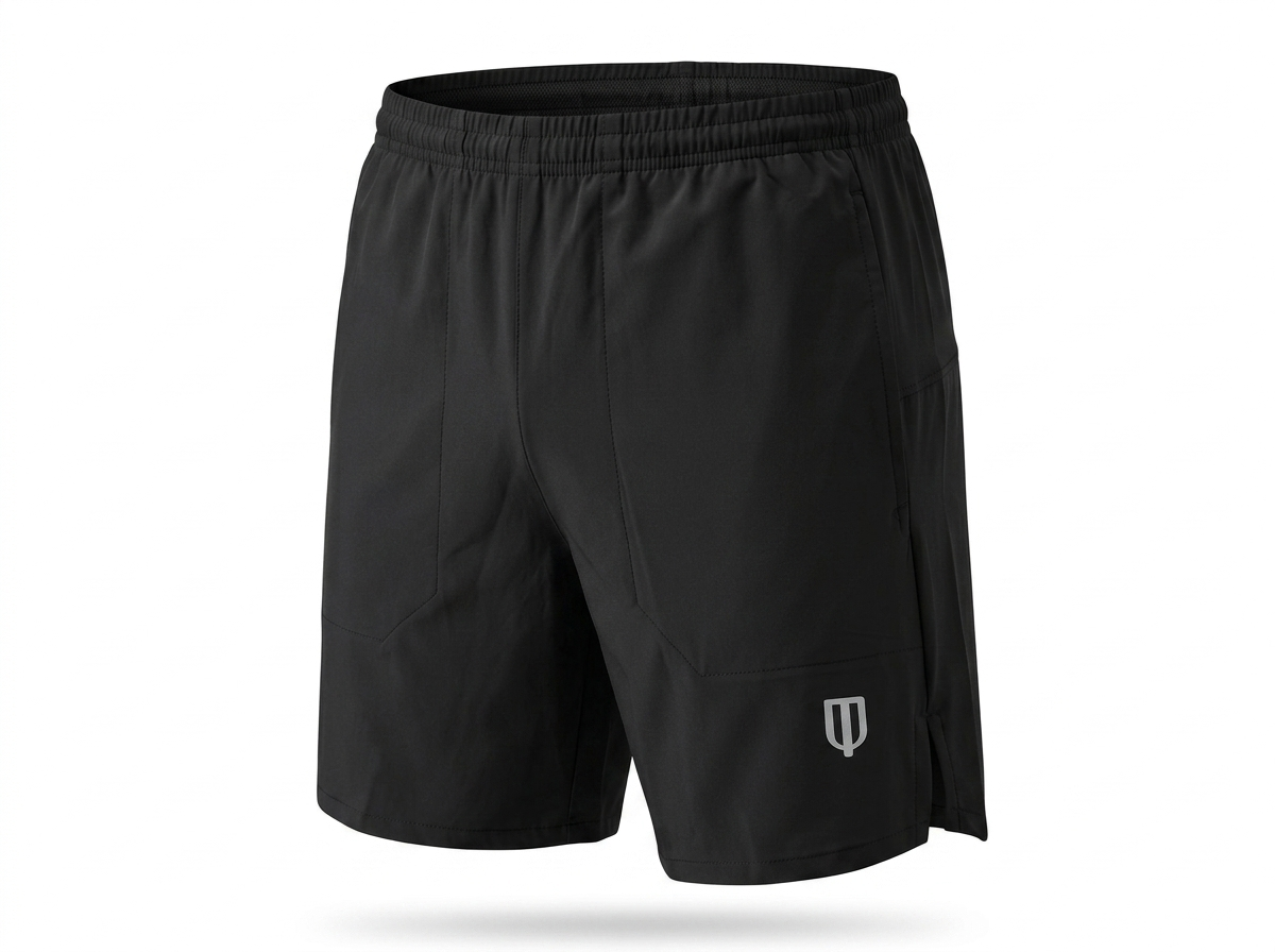 UNIPRO MEN-LOVE RUN WOVEN SHORTS — BLACK