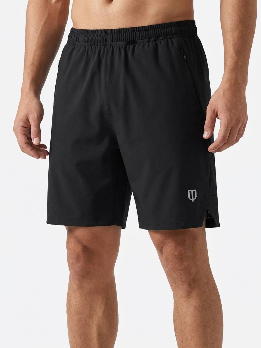 UNIPRO MEN-VICTORY WOVEN SHORTS — BLACK