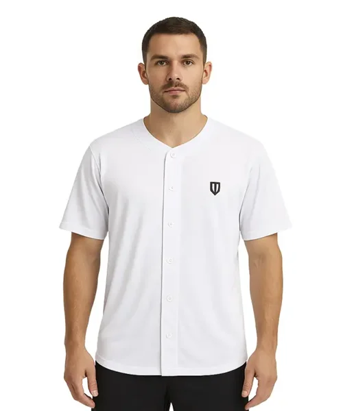 UNIPRO MEN-BASEBALL LS SHIRTS-WHITE