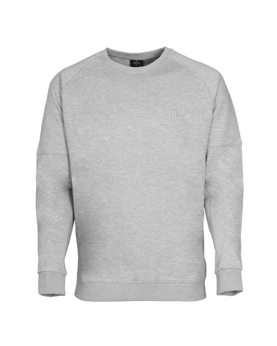ARDI CREW NECK SWEATERS-MELANGE LIGHT GREY