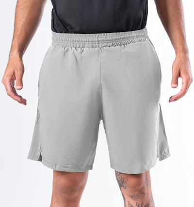 VICTORY WOVEN SHORTS-LIGHT GREY