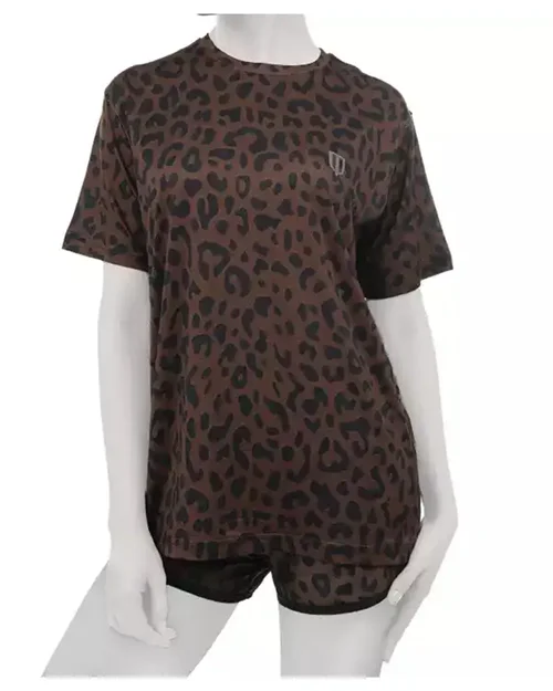 UNIPRO WOMEN-ADI PANTHER SS TSHIRTS-BROWN