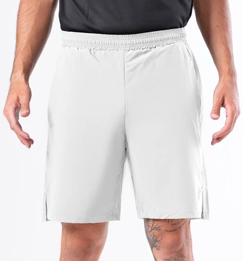 GOODSTOCK WOVEN SHORTS-LIGHT GREY