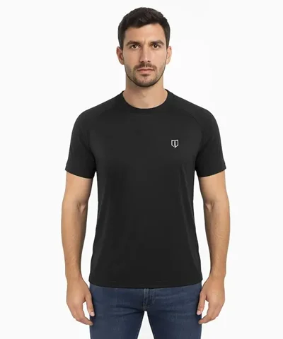 UNIPRO MEN-BACK PANEL KAPPA SS TSHIRTS-BLACK