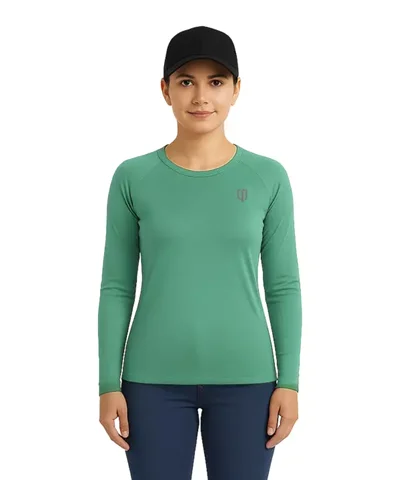 UNIPRO WOMEN-REGLAN KAPPA LS TSHIRTS-LIGHT GREEN
