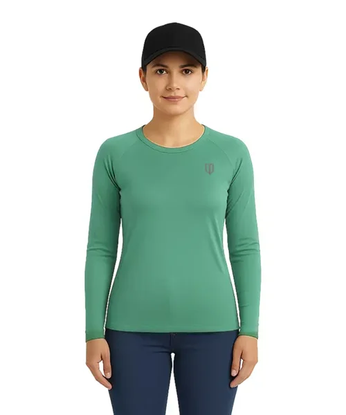 UNIPRO WOMEN-REGLAN KAPPA LS TSHIRTS-LIGHT GREEN
