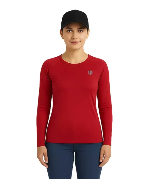 UNIPRO WOMEN-REGLAN KAPPA LS TSHIRTS-RED