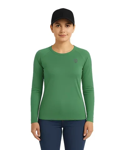 UNIPRO WOMEN-REGLAN KAPPA LS TSHIRTS-GRASS GREEN