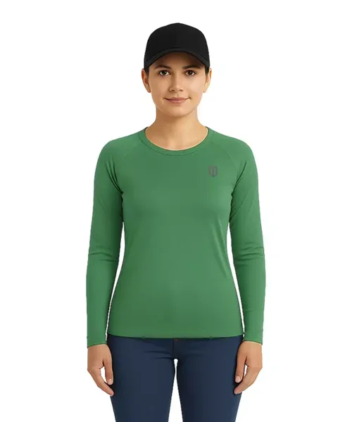UNIPRO WOMEN-REGLAN KAPPA LS TSHIRTS-GRASS GREEN