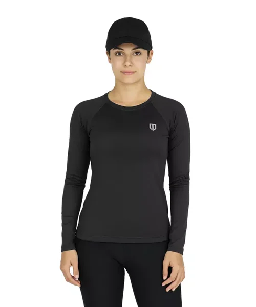 UNIPRO WOMEN-REGLAN KAPPA LS TSHIRTS-BLACK
