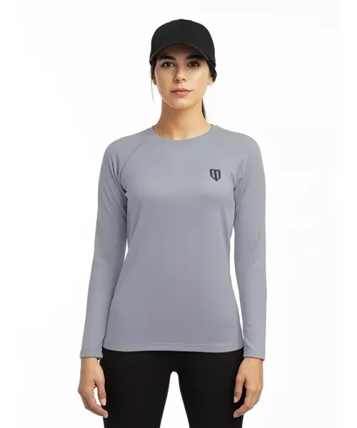 UNIPRO WOMEN-REGLAN KAPPA LS TSHIRTS-LIGHT GREY