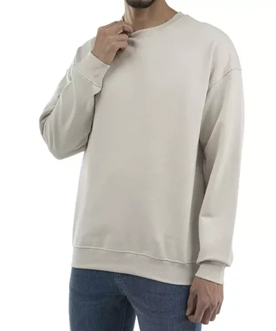 HIDDEN LOGO CREW NECK SWETERS-OFF WHITE