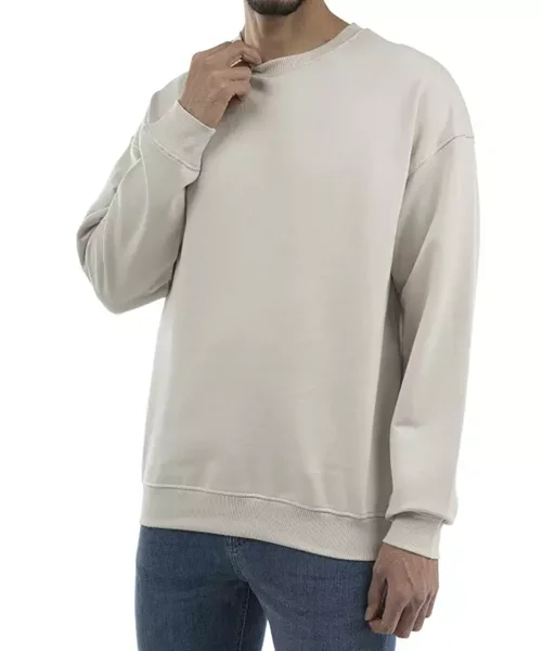 HIDDEN LOGO CREW NECK SWETERS-OFF WHITE