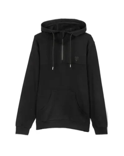 ARDI HOODED W.O. ZIPPER SWEATERS-BLACK