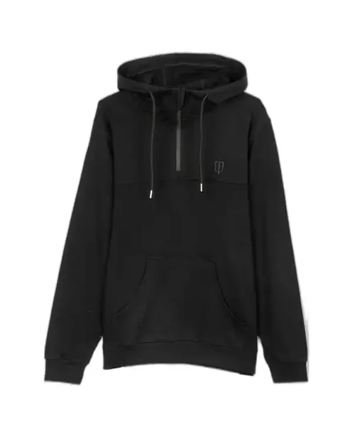 ARDI HOODED W.O. ZIPPER SWEATERS-BLACK