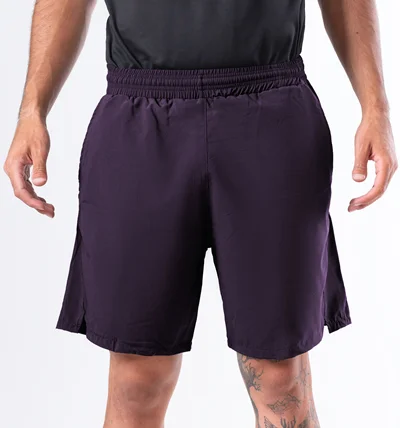 VICTORY WOVEN SHORTS-EGGPLANT